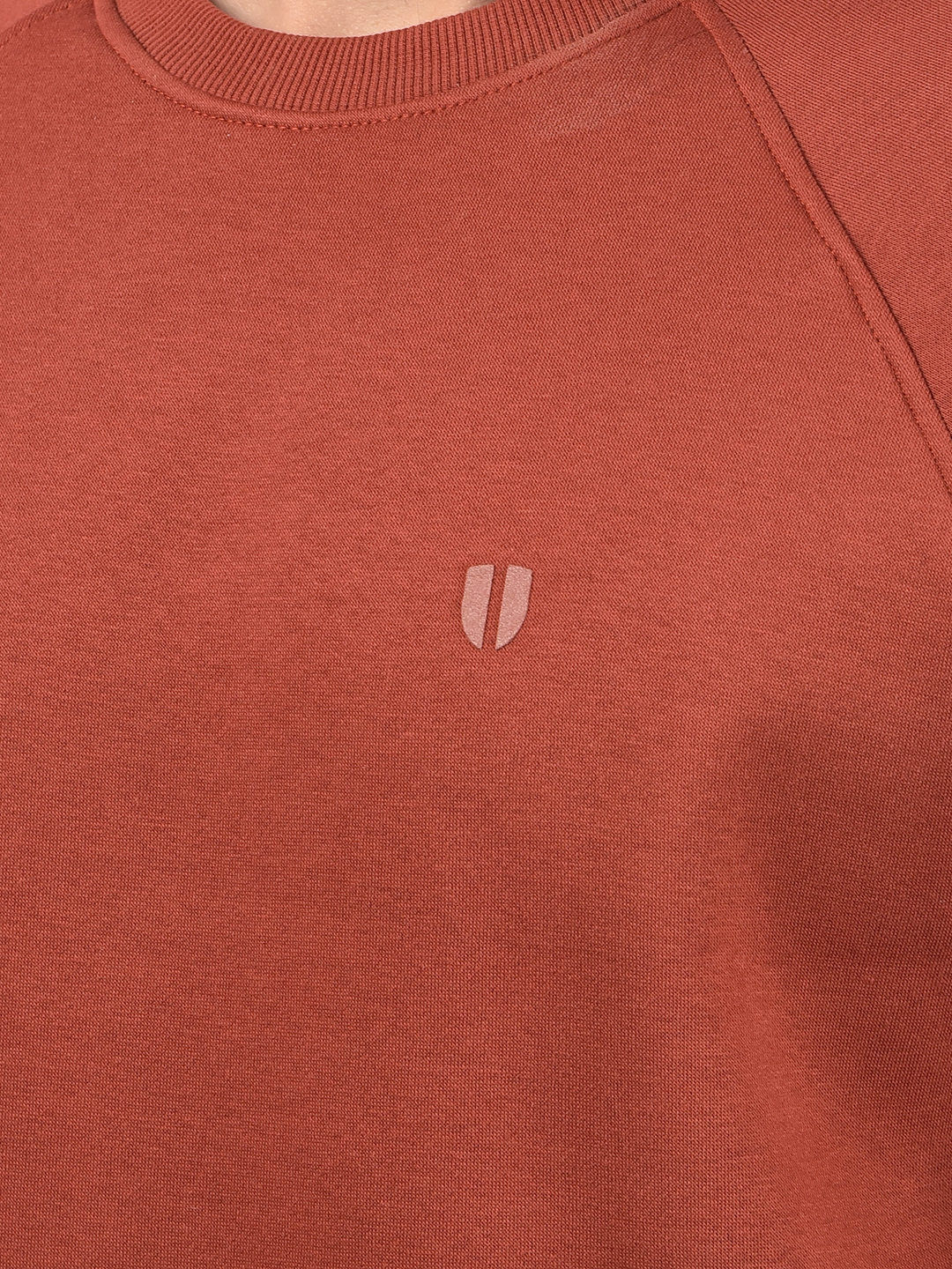 Numero Uno Men Rust Crew Neck Sweatshirts